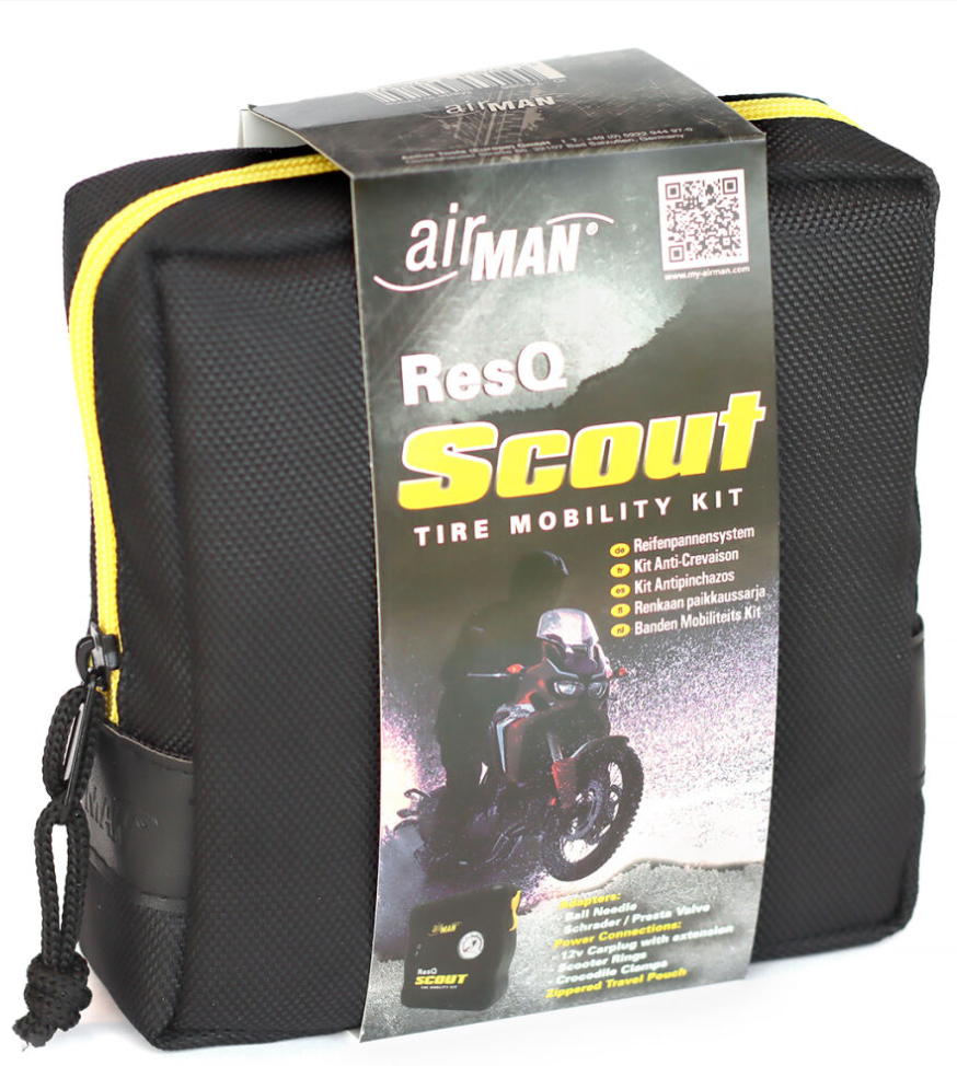 AirMan ResQ Scout 12 V kompresorius +100 ml padangų sandariklis