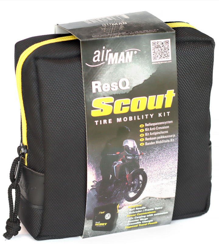 AirMan ResQ Scout 12 V kompresorius +100 ml padangų sandariklis