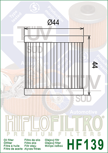 ALYVOS FILTRAS SUZUKI LTZ400 SUZUKI LTR450 HF139