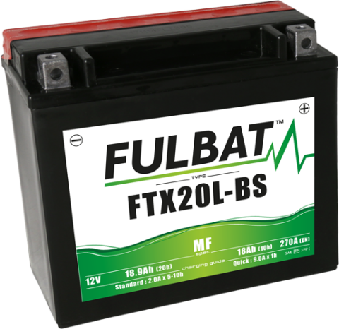 Fulbat akumuliatorius 12V/18AH FTX20L-BS (YTX20L-BS)