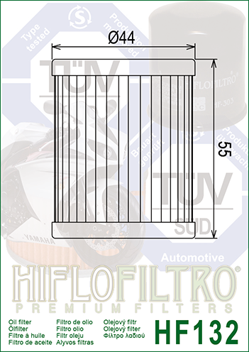 HIFLO alyvos filtras ARCTIC CAT 250 350 HF132