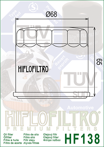 HIFLO Alyvos Filtras ARCTIC CAT 400 500 HF138