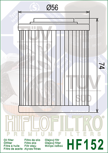 ALYVOS FILTRAS CFMOTO CFORCE ZFORCE ATV '13-'25 HF152