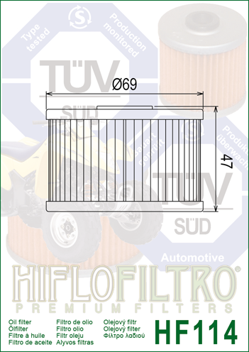 HIFLO Alyvos Filtras HONDA TRX 420-520 FA RUBICON HF114