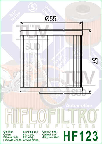 HIFLO Alyvos Filtras KAWASAKI KLT KLF KST 200 250 300 HF123