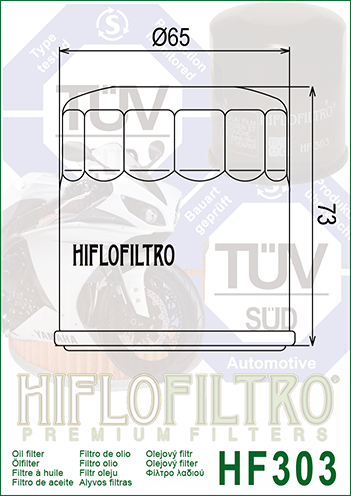 HIFLO Alyvos Filtras POLARIS 300-500 HF303