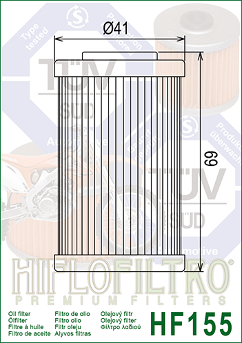 HIFLO ALYVOS FILTRAS POLARIS OUTLAW 450 525 MXR IRS HF155 (1-asis)