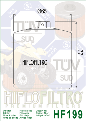 HIFLO Alyvos Filtras POLARIS SCRAMBLER SPORTSMAN 330-1000 HF199