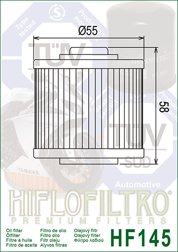 HIFLO Alyvos Filtras YAMAHA YFM700 RAPTOR HF145