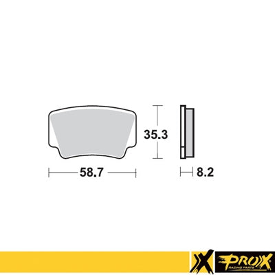PROX galinės stabdžių kaladėlės KH463 KTM SX XC 450/505/525 ATV