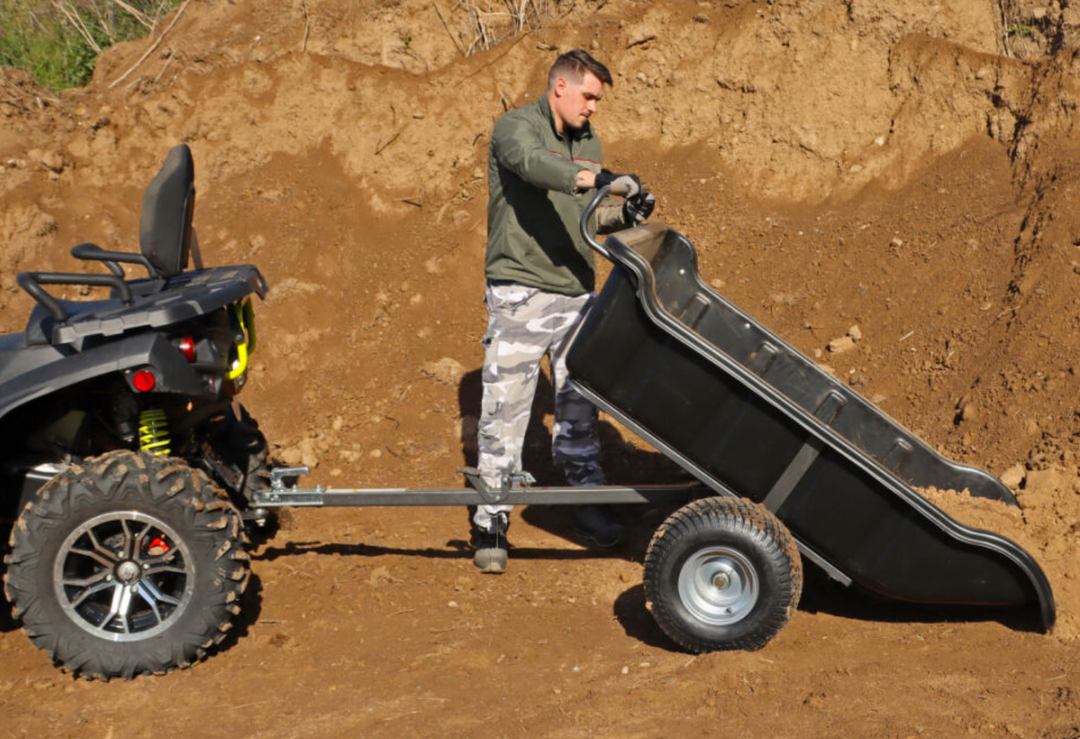 SHARK ATV PRIEKABA GARDEN 680 JUODA, 2 RATAI