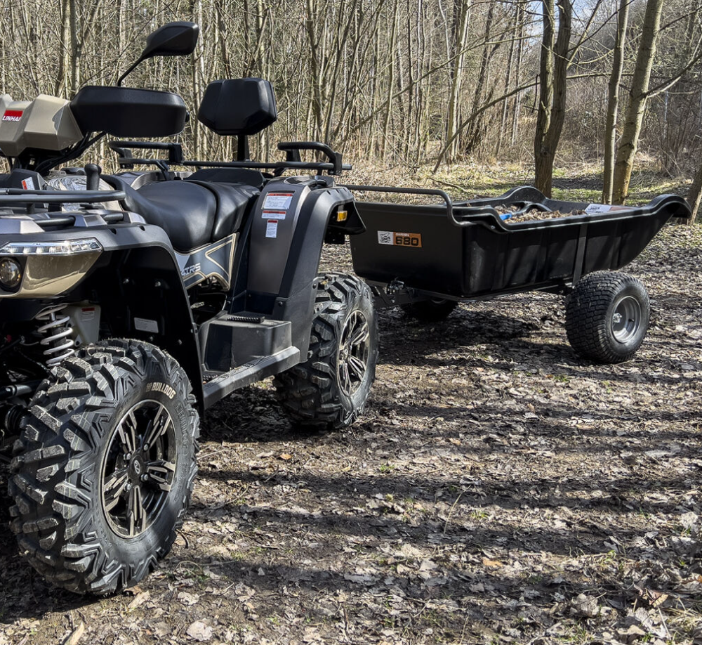 SHARK ATV PRIEKABA GARDEN 680 JUODA, 2 RATAI