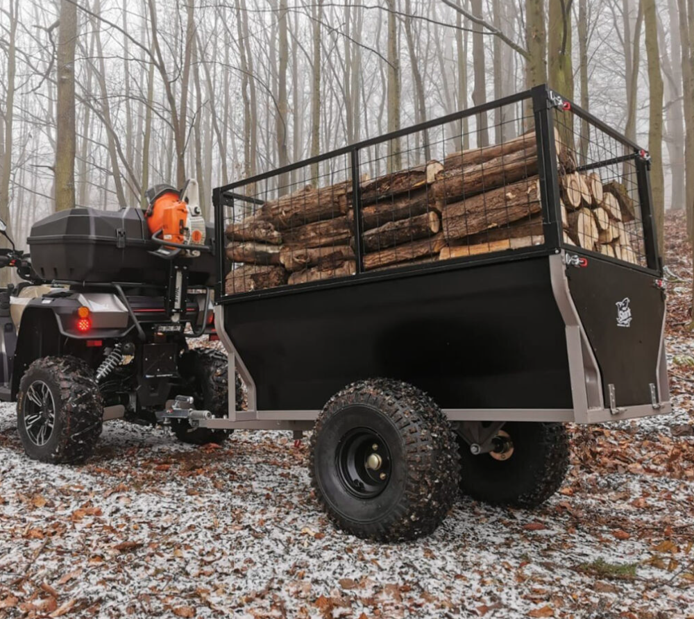 SHARK ATV PRIEKABA WOOD 550 JUODA