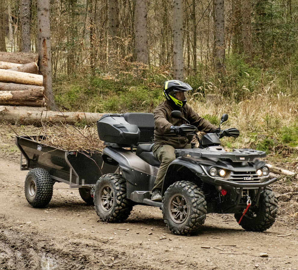 SHARK ATV PRIEKABA WOOD 550 JUODA