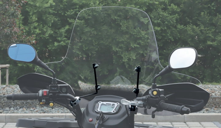 SHARK ATV priekinis stiklas universalus + montavimo komplektas