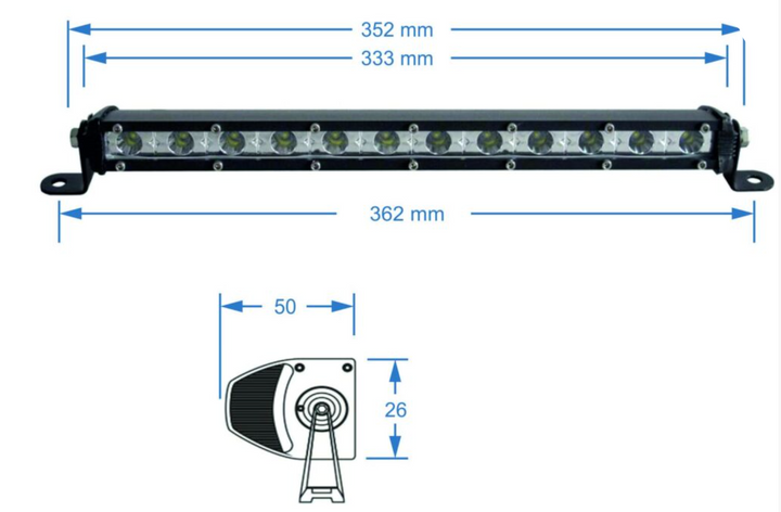 SHARK LED BARAS 33cm, 36W