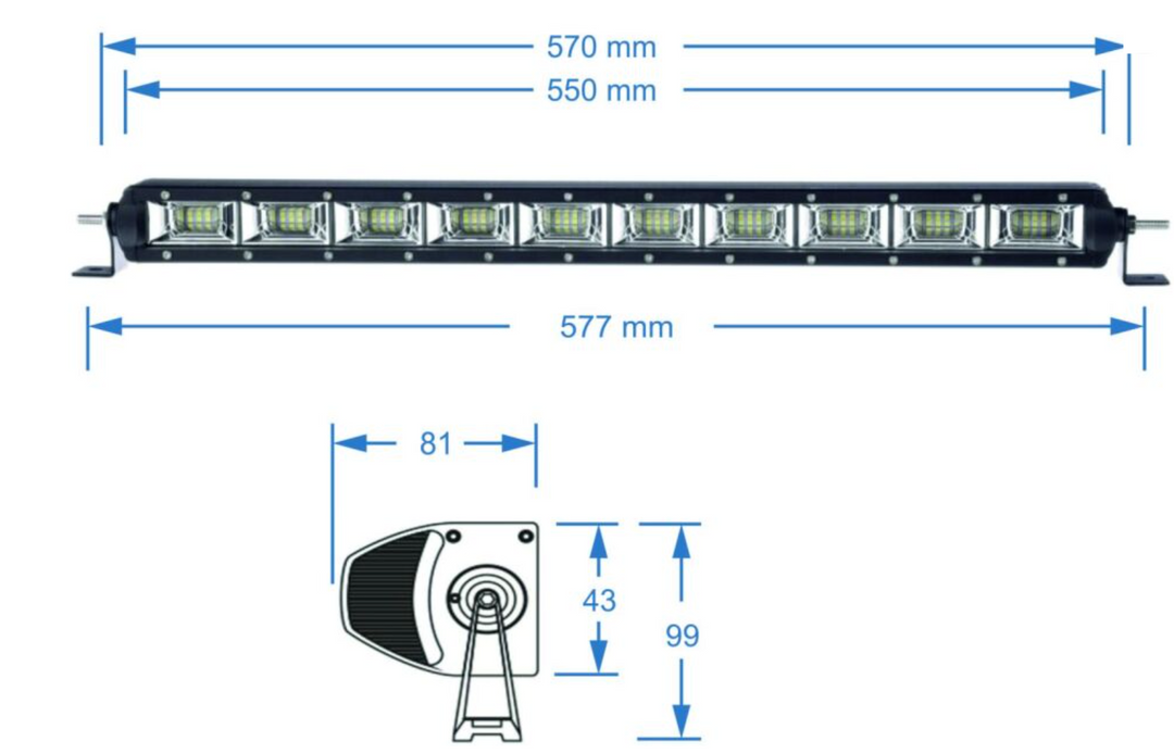 SHARK LED BARAS ATV / UTV 55cm 100W
