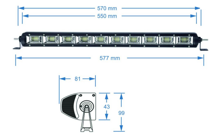 SHARK LED BARAS ATV / UTV 55cm 100W