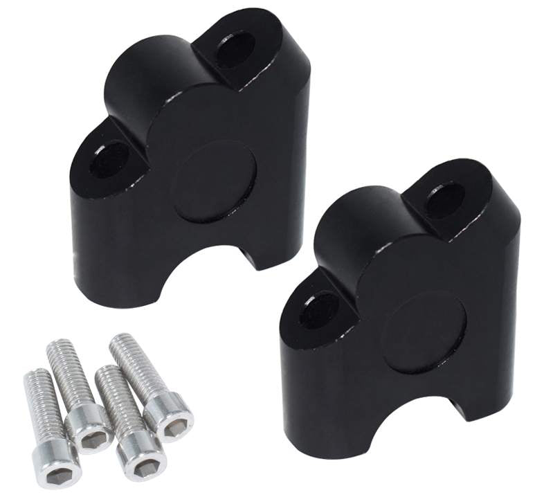 Vairo tvirtinimas universalus juodas 22mm į 22mm kampinis