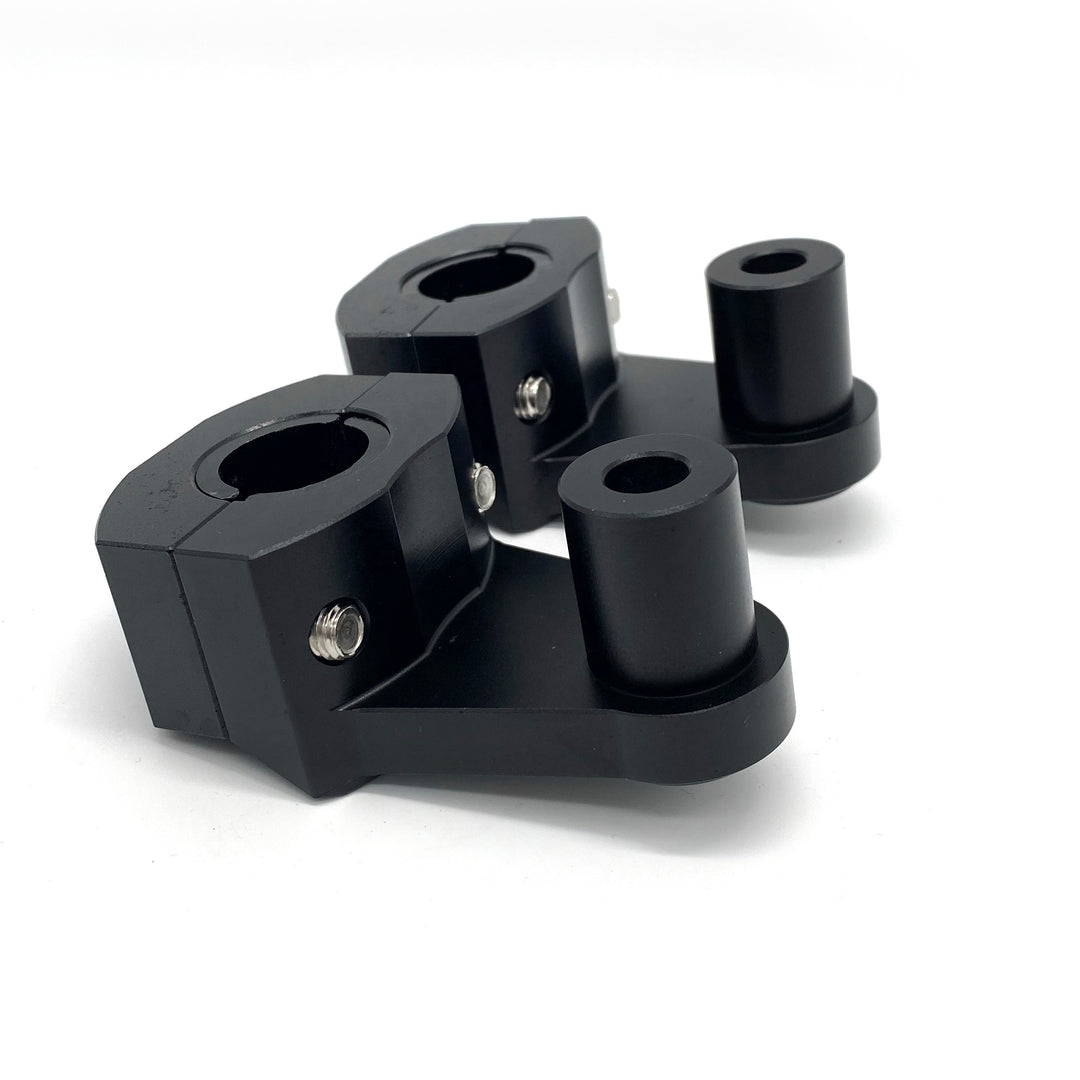 Vairo tvirtinimas universalus juodas 22mm į 28mm aukštis 60mm